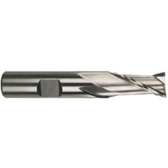 ‎3/16″ Dia. × 3/8″ Shank × 7/16″ DOC × 2-3/8″ OAL, HSS, Uncoated, 2 Flute, 30° Helix, Plain, External, Center Cutting, Solid End Mill Series/List #1898G - Exact Industrial Supply