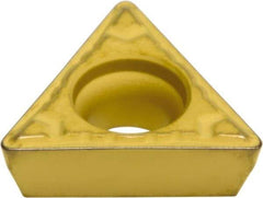 Sumitomo - TPMT221 ELU Grade AC630M Carbide Turning Insert - Al2O3 Finish, 60° Triangle, 1/4" Inscr Circle, 1/8" Thick, 1/64" Corner Radius - USA Tool & Supply