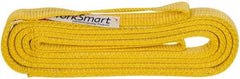 Value Collection - 10' Long x 1" Wide, 3,200 Lb Vertical Capacity, 2 Ply, Polyester Web Sling - 2,500 Lb Choker Capacity, with Eye & Eye (Flat) - USA Tool & Supply