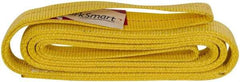 Value Collection - 8' Long x 2" Wide, 6,400 Lb Vertical Capacity, 2 Ply, Polyester Web Sling - 5,000 Lb Choker Capacity, with Eye & Eye (Flat) - USA Tool & Supply