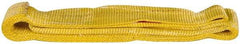 Value Collection - 4' Long x 3" Wide, 8,600 Lb Vertical Capacity, 2 Ply, Polyester Web Sling - 6,900 Lb Choker Capacity, with Eye & Eye (Flat) - USA Tool & Supply