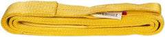 Value Collection - 12' Long x 3" Wide, 8,600 Lb Vertical Capacity, 2 Ply, Polyester Web Sling - 6,900 Lb Choker Capacity, with Eye & Eye (Flat) - USA Tool & Supply