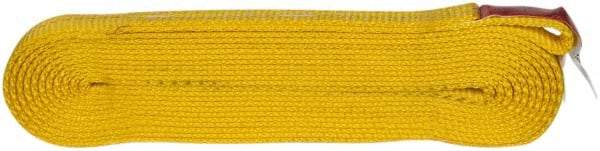 Value Collection - 12' Long x 1" Wide, 3,200 Lb Vertical Capacity, 1 Ply, Polyester Web Sling - 2,500 Lb Choker Capacity, with Endless Sling - USA Tool & Supply