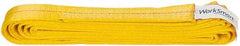 Value Collection - 12' Long x 2" Wide, 6,400 Lb Vertical Capacity, 1 Ply, Polyester Web Sling - 5,000 Lb Choker Capacity, with Endless Sling - USA Tool & Supply