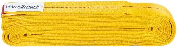 Value Collection - 16' Long x 2" Wide, 6,400 Lb Vertical Capacity, 1 Ply, Polyester Web Sling - 5,000 Lb Choker Capacity, with Endless Sling - USA Tool & Supply