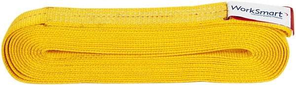 Value Collection - 20' Long x 2" Wide, 6,400 Lb Vertical Capacity, 1 Ply, Polyester Web Sling - 5,000 Lb Choker Capacity, with Endless Sling - USA Tool & Supply