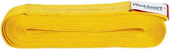Value Collection - 20' Long x 2" Wide, 6,400 Lb Vertical Capacity, 1 Ply, Polyester Web Sling - 5,000 Lb Choker Capacity, with Endless Sling - USA Tool & Supply