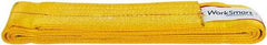 Value Collection - 6' Long x 3" Wide, 8,600 Lb Vertical Capacity, 1 Ply, Polyester Web Sling - 6,900 Lb Choker Capacity, with Endless Sling - USA Tool & Supply