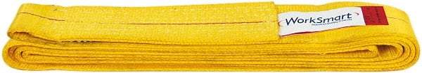 Value Collection - 8' Long x 3" Wide, 8,600 Lb Vertical Capacity, 1 Ply, Polyester Web Sling - 6,900 Lb Choker Capacity, with Endless Sling - USA Tool & Supply