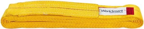 Value Collection - 12' Long x 3" Wide, 8,600 Lb Vertical Capacity, 1 Ply, Polyester Web Sling - 6,900 Lb Choker Capacity, with Endless Sling - USA Tool & Supply