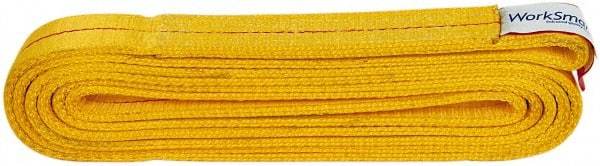 Value Collection - 10' Long x 2" Wide, 12,200 Lb Vertical Capacity, 2 Ply, Polyester Web Sling - 9,800 Lb Choker Capacity, with Endless Sling - USA Tool & Supply