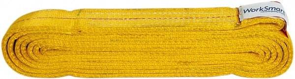 Value Collection - 12' Long x 2" Wide, 12,200 Lb Vertical Capacity, 2 Ply, Polyester Web Sling - 9,800 Lb Choker Capacity, with Endless Sling - USA Tool & Supply