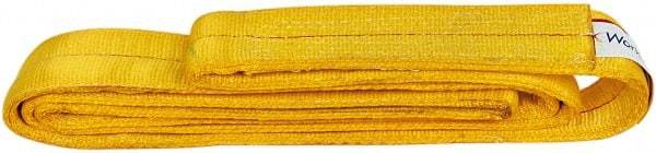 Value Collection - 6' Long x 3" Wide, 16,300 Lb Vertical Capacity, 2 Ply, Polyester Web Sling - 13,000 Lb Choker Capacity, with Endless Sling - USA Tool & Supply