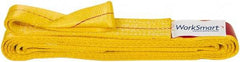 Value Collection - 16' Long x 2" Wide, 3,200 Lb Vertical Capacity, 1 Ply, Polyester Web Sling - 2,500 Lb Choker Capacity, with Eye & Eye (Twisted) - USA Tool & Supply