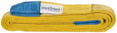 Value Collection - 10' Long x 2" Wide, 6,400 Lb Vertical Capacity, 2 Ply, Polyester Web Sling - 5,000 Lb Choker Capacity, with Eye & Eye (Twisted) - USA Tool & Supply