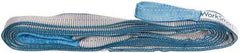 Value Collection - 20' Long x 1" Wide, 1,600 Lb Vertical Capacity, 1 Ply, Polyester Web Sling - 1,250 Lb Choker Capacity, with Eye & Eye (Flat) - USA Tool & Supply