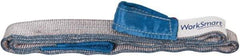 Value Collection - 10' Long x 2" Wide, 3,200 Lb Vertical Capacity, 1 Ply, Polyester Web Sling - 2,500 Lb Choker Capacity, Silver (Color), with Eye & Eye (Flat) - USA Tool & Supply
