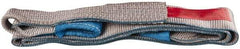 Value Collection - 9' Long x 3" Wide, 4,800 Lb Vertical Capacity, 1 Ply, Polyester Web Sling - 3,800 Lb Choker Capacity, with Eye & Eye (Flat) - USA Tool & Supply