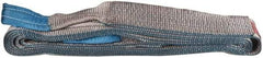 Value Collection - 18' Long x 3" Wide, 4,800 Lb Vertical Capacity, 1 Ply, Polyester Web Sling - 3,800 Lb Choker Capacity, with Eye & Eye (Flat) - USA Tool & Supply