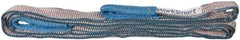 Value Collection - 9' Long x 1" Wide, 3,200 Lb Vertical Capacity, 2 Ply, Polyester Web Sling - 2,500 Lb Choker Capacity, with Eye & Eye (Flat) - USA Tool & Supply