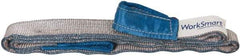 Value Collection - 6' Long x 2" Wide, 6,400 Lb Vertical Capacity, 2 Ply, Polyester Web Sling - 5,000 Lb Choker Capacity, Silver (Color), with Eye & Eye (Flat) - USA Tool & Supply