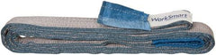 Value Collection - 10' Long x 2" Wide, 6,400 Lb Vertical Capacity, 2 Ply, Polyester Web Sling - 5,000 Lb Choker Capacity, Silver (Color), with Eye & Eye (Flat) - USA Tool & Supply