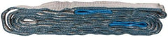 Value Collection - 18' Long x 2" Wide, 6,400 Lb Vertical Capacity, 2 Ply, Polyester Web Sling - 5,000 Lb Choker Capacity, with Eye & Eye (Flat) - USA Tool & Supply