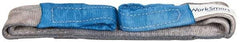 Value Collection - 3' Long x 3" Wide, 8,600 Lb Vertical Capacity, 2 Ply, Polyester Web Sling - 6,900 Lb Choker Capacity, with Eye & Eye (Flat) - USA Tool & Supply