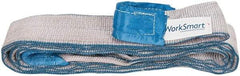 Value Collection - 12' Long x 4" Wide, 11,500 Lb Vertical Capacity, 2 Ply, Polyester Web Sling - 9,200 Lb Choker Capacity, Silver (Color), with Eye & Eye (Flat) - USA Tool & Supply