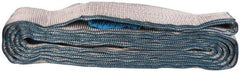 Value Collection - 20' Long x 4" Wide, 11,500 Lb Vertical Capacity, 2 Ply, Polyester Web Sling - 9,200 Lb Choker Capacity, Silver (Color), with Eye & Eye (Flat) - USA Tool & Supply