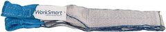 Value Collection - 4' Long x 3" Wide, 4,800 Lb Vertical Capacity, 1 Ply, Polyester Web Sling - 3,800 Lb Choker Capacity, with Eye & Eye (Twisted) - USA Tool & Supply
