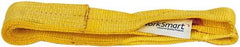 Value Collection - 3' Long x 3" Wide, 6,500 Lb Vertical Capacity, 2 Ply, Nylon Web Sling - 5,200 Lb Choker Capacity, with Eye & Eye (Flat) - USA Tool & Supply