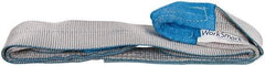 Value Collection - 6' Long x 3" Wide, 4,800 Lb Vertical Capacity, 1 Ply, Polyester Web Sling - 3,800 Lb Choker Capacity, with Eye & Eye (Twisted) - USA Tool & Supply