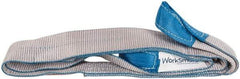 Value Collection - 8' Long x 3" Wide, 4,800 Lb Vertical Capacity, 1 Ply, Polyester Web Sling - 3,800 Lb Choker Capacity, with Eye & Eye (Twisted) - USA Tool & Supply