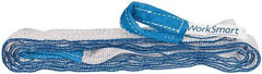 Value Collection - 10' Long x 1" Wide, 3,200 Lb Vertical Capacity, 2 Ply, Polyester Web Sling - 2,500 Lb Choker Capacity, with Eye & Eye (Twisted) - USA Tool & Supply