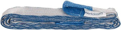 Value Collection - 14' Long x 2" Wide, 6,400 Lb Vertical Capacity, 2 Ply, Polyester Web Sling - 5,000 Lb Choker Capacity, with Eye & Eye (Twisted) - USA Tool & Supply