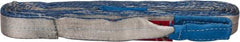 Value Collection - 18' Long x 2" Wide, 6,400 Lb Vertical Capacity, 2 Ply, Polyester Web Sling - 5,000 Lb Choker Capacity, with Eye & Eye (Twisted) - USA Tool & Supply
