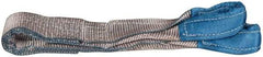 Value Collection - 3' Long x 3" Wide, 8,600 Lb Vertical Capacity, 2 Ply, Polyester Web Sling - 6,900 Lb Choker Capacity, with Eye & Eye (Twisted) - USA Tool & Supply