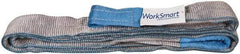 Value Collection - 8' Long x 3" Wide, 8,600 Lb Vertical Capacity, 2 Ply, Polyester Web Sling - 6,900 Lb Choker Capacity, Silver (Color), with Eye & Eye (Twisted) - USA Tool & Supply