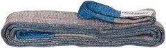 Value Collection - 12' Long x 3" Wide, 8,600 Lb Vertical Capacity, 2 Ply, Polyester Web Sling - 6,900 Lb Choker Capacity, Silver (Color), with Eye & Eye (Twisted) - USA Tool & Supply