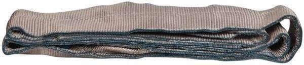Value Collection - 10' Long x 4" Wide, 11,500 Lb Vertical Capacity, 2 Ply, Polyester Web Sling - 9,200 Lb Choker Capacity, with Eye & Eye (Twisted) - USA Tool & Supply