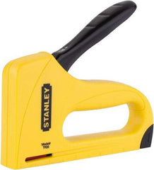 Stanley - Manual Staple Gun - 1/4, 5/16, 3/8" Staples, Yellow & Black, ABS - USA Tool & Supply