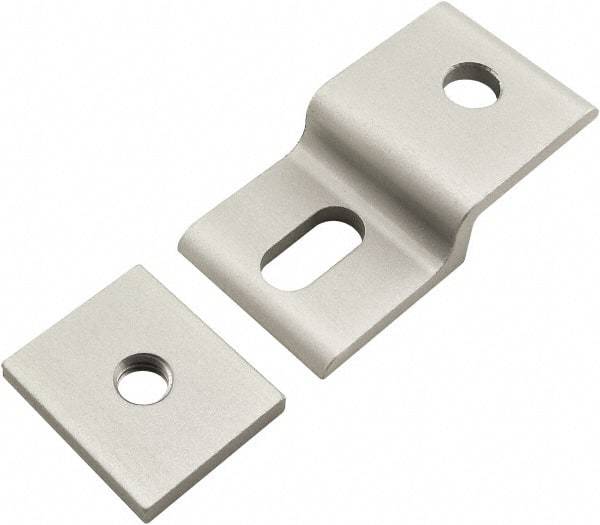 80/20 Inc. - 30mm Wide, Open Shelving Accessory/Component - Aluminum, Clear Anodized Finish, 58mm Long, Use with 30 Series & Bolt Kits 75-3615 & 11-8316 - USA Tool & Supply