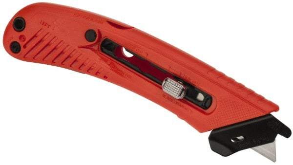 PHC - Retractable Utility Knife - 1-5/8" Blade, Red Plastic Handle, 1 Blade Included - USA Tool & Supply