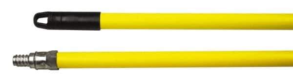 Weiler - 60 x 15/16" Metal Squeegee Handle - Threaded Connection, Yellow - USA Tool & Supply