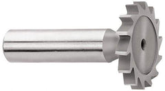 Whitney Tool Co. - 1-1/4" Diam x 1/8" Face Width, Cobalt, 18 Teeth, Shank Connection Woodruff Keyseat Cutter - Uncoated, 2-1/8" OAL x 1/2" Shank, Straight Teeth - USA Tool & Supply