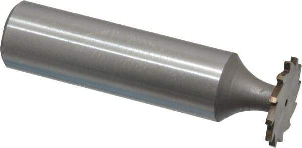 Whitney Tool Co. - 5/8" Diam x 3/64" Face Width, Cobalt, 12 Teeth, Shank Connection Woodruff Keyseat Cutter - Uncoated, 2-3/64" OAL x 1/2" Shank, Straight Teeth - USA Tool & Supply