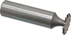 Whitney Tool Co. - 5/8" Diam x 3/64" Face Width, Cobalt, 12 Teeth, Shank Connection Woodruff Keyseat Cutter - Uncoated, 2-3/64" OAL x 1/2" Shank, Straight Teeth - USA Tool & Supply