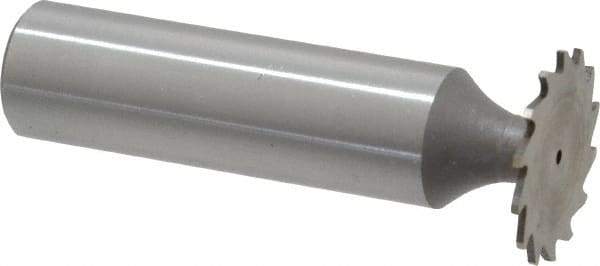 Whitney Tool Co. - 3/4" Diam x 1/32" Face Width, Cobalt, 14 Teeth, Shank Connection Woodruff Keyseat Cutter - Uncoated, 2-1/32" OAL x 1/2" Shank, Straight Teeth - USA Tool & Supply