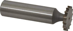 Whitney Tool Co. - 3/4" Diam x 3/32" Face Width, Cobalt, 14 Teeth, Shank Connection Woodruff Keyseat Cutter - Uncoated, 2-3/32" OAL x 1/2" Shank, Straight Teeth - USA Tool & Supply
